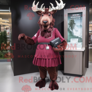 Maroon Irish Elk maskot...