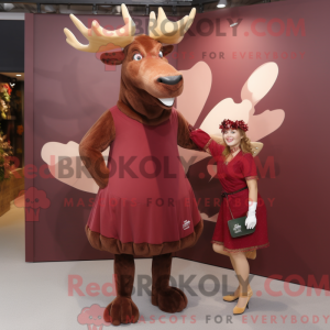 Maroon Irish Elk maskot...