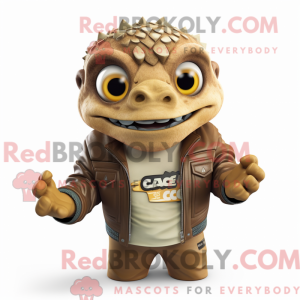 Tan Ceviche maskot kostume...