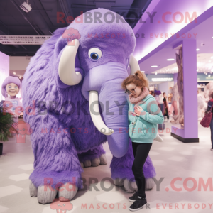 Lavendel Mammut Maskottchen...