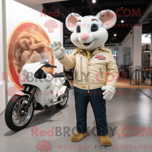 Cream Rat mascottekostuum...