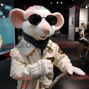Cream Rat maskotdraktfigur...