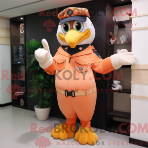 Peach Hawk maskot kostume...