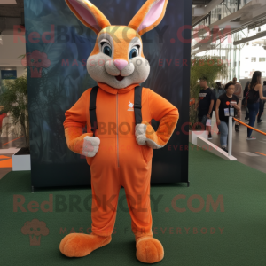 Orange Wild Rabbit mascotte...