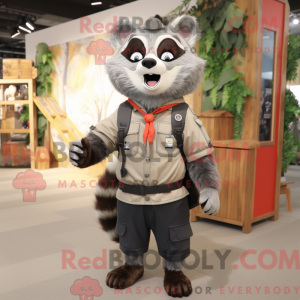 Gray Raccoon mascot costume...
