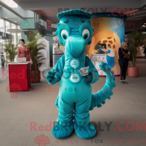 Blauwgroen zeepaardje...