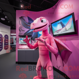 Pink Pterodactyl mascot...