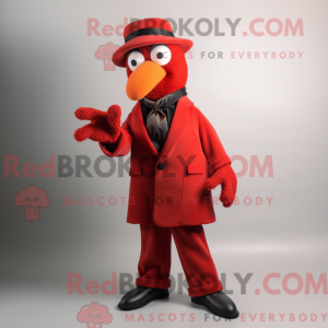 Rode Aglet-mascottekostuum...