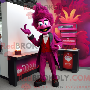 Magenta Fire Eater mascot...