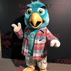 Teal Macaw Maskottchen...