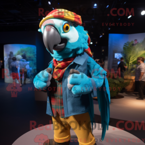 Teal Macaw Maskottchen...