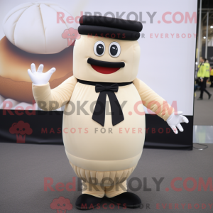 Beige Hamburger mascot...