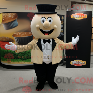 Beige Hamburger mascot...