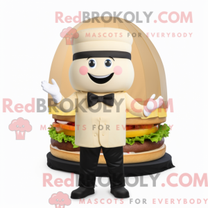 Beżowa maska hamburgerowa...