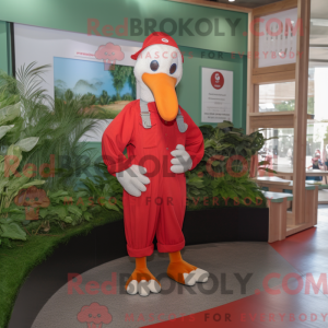 Rode Zwanen mascottekostuum...