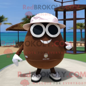 Brun golfbold maskot...