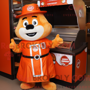 Orange Bbq Ribs mascot...