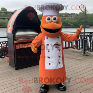 Orange Bbq Ribs maskot...