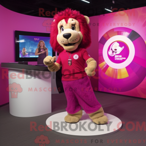 Maskotdraktfigurat Magenta...