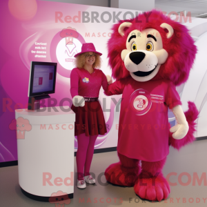 Maskotdraktfigurat Magenta...