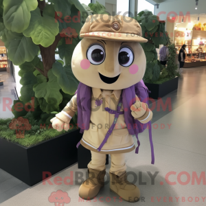 Tan Grape mascot costume...