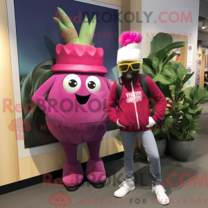 Magenta Turnip Maskottchen...