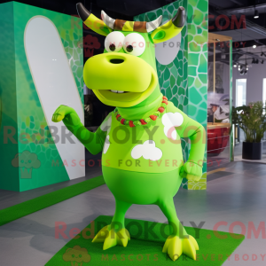 Postava maskota Lime Green...