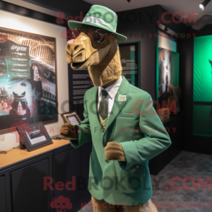 Green Camel mascot costume...