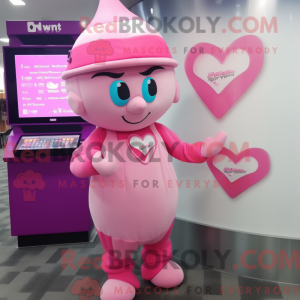 Maskotdraktfigura Pink...