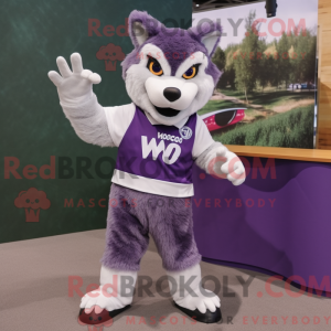 Personaggio mascotte viola...