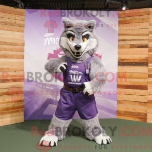 Personaggio mascotte viola...