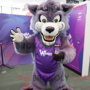 Personaggio mascotte viola...