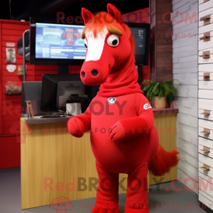 Disfraz de mascota Red Mare...