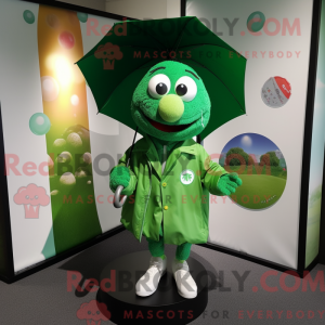 Grøn golfbold maskot...