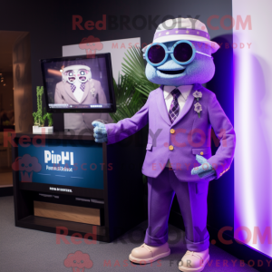 Personaggio mascotte viola...