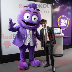 Personaggio mascotte viola...
