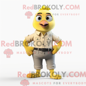Béžová postava maskota...