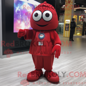 Red Pendant mascot costume...