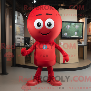 Red Pendant mascot costume...