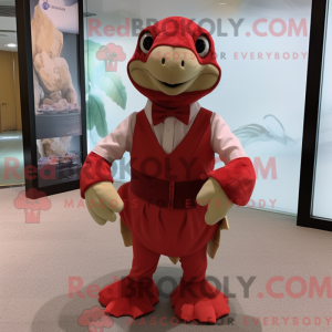 Røde Havskildpadde maskot...