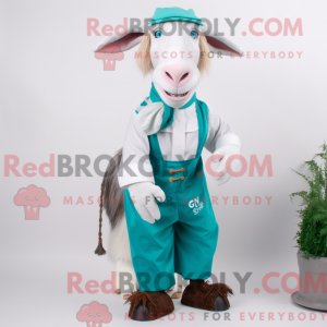 Teal Boer Goat maskot...