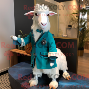 Teal Boer Goat maskot...