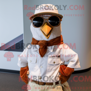 Brown Gull mascot costume...