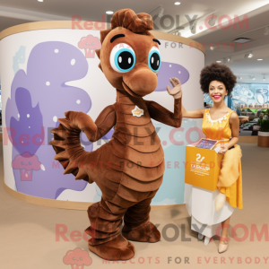 Brown Seahorse mascot...