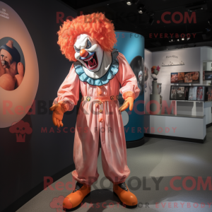 Peach Evil Clown mascot...