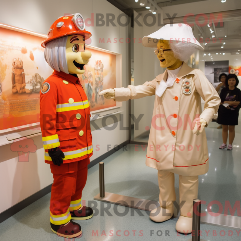 Figura de máscara de bombeiro com máscara e fecho - Mascotes de bombeiros - REBROKO_333874 - RedBrokoly.com
