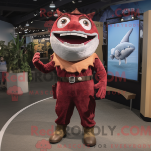 Maroon Tuna-mascottekostuum...