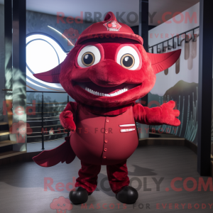 Maroon Tuna mascot costume...