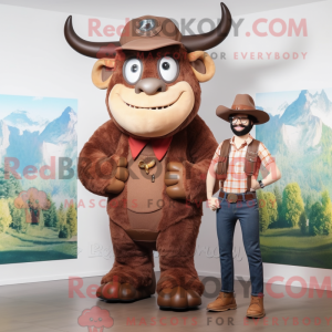 Brown Minotaur mascot...