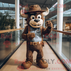 Brown Minotaur mascot...